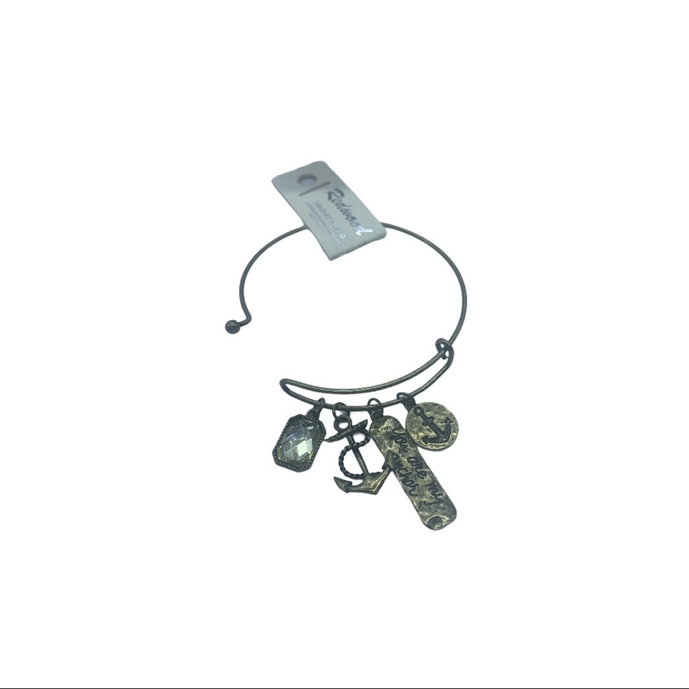 Rosemarie Collections You Are My‎ Anchor Charm Bangle Antique Brass Nautical New